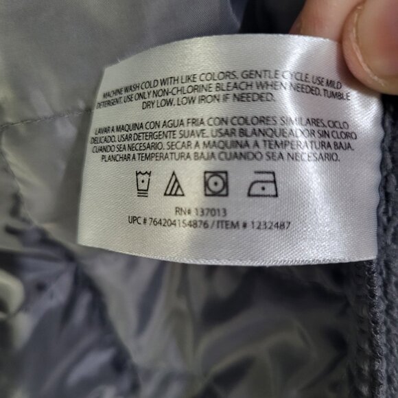 Orvis Mens Mixed Media Quilted Gray Black Full Zip Jacket SZ LG - Picture 9 of 13